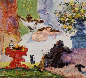 Ein moderner Olympia Paul Cezanne Ölgemälde